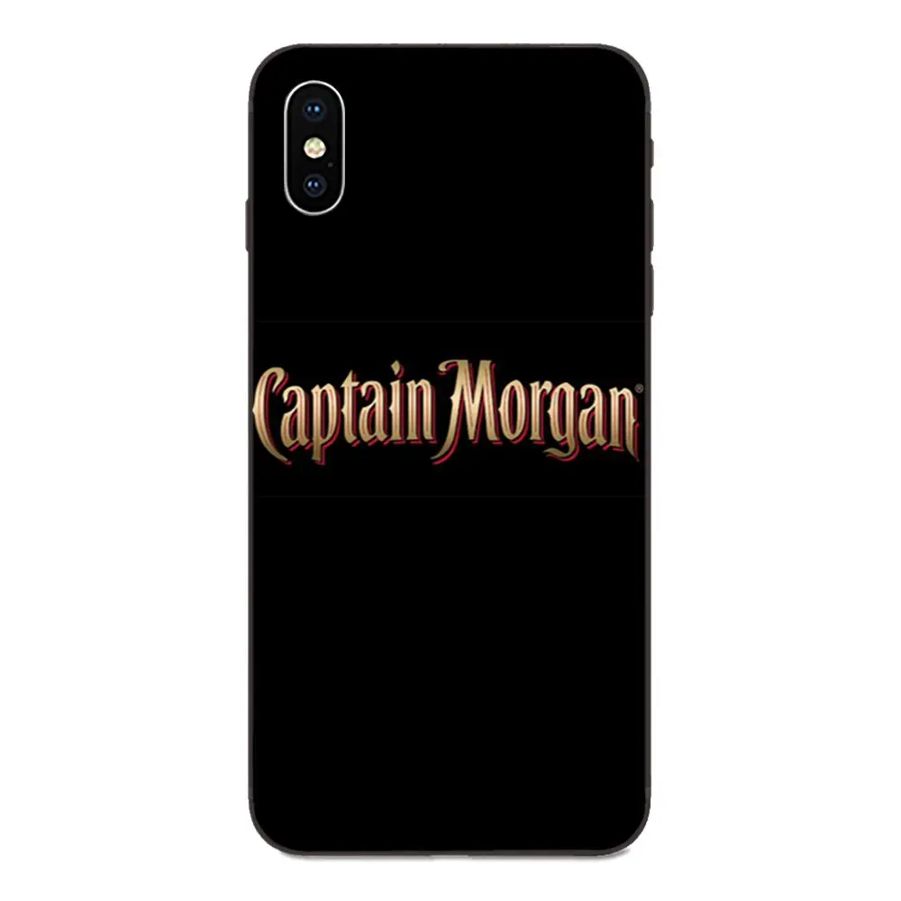 ТПУ класса люкс Капитан Морган черный пряный Ром для Galaxy A8 A9 звезды Примечание 4 8 9
