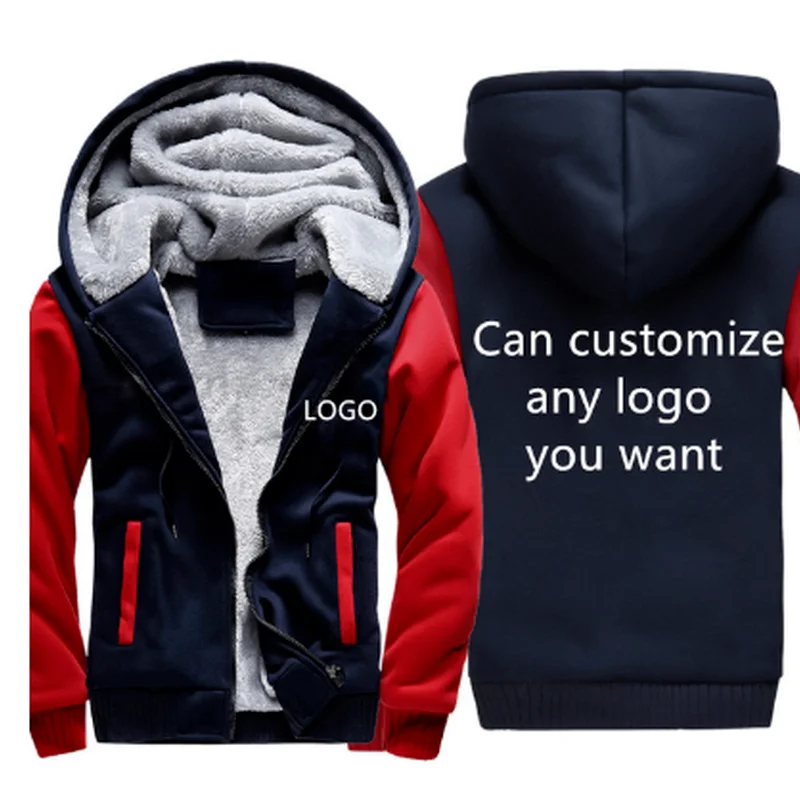 

Толстовка с логотипом на заказ, мужское зимнее шерстяное утепленное теплое камуфляжное пальто, свитшот на молнии, мужская толстовка с принт...