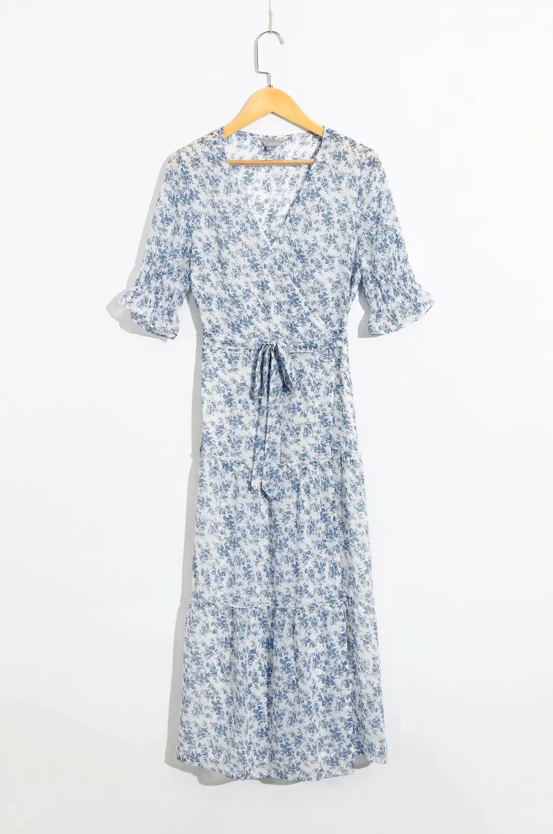 

Women's Clothing V-neck Puff Sleeve One Piece Floral Seaside Vacation Dress Fashion Printing Vintage Dress