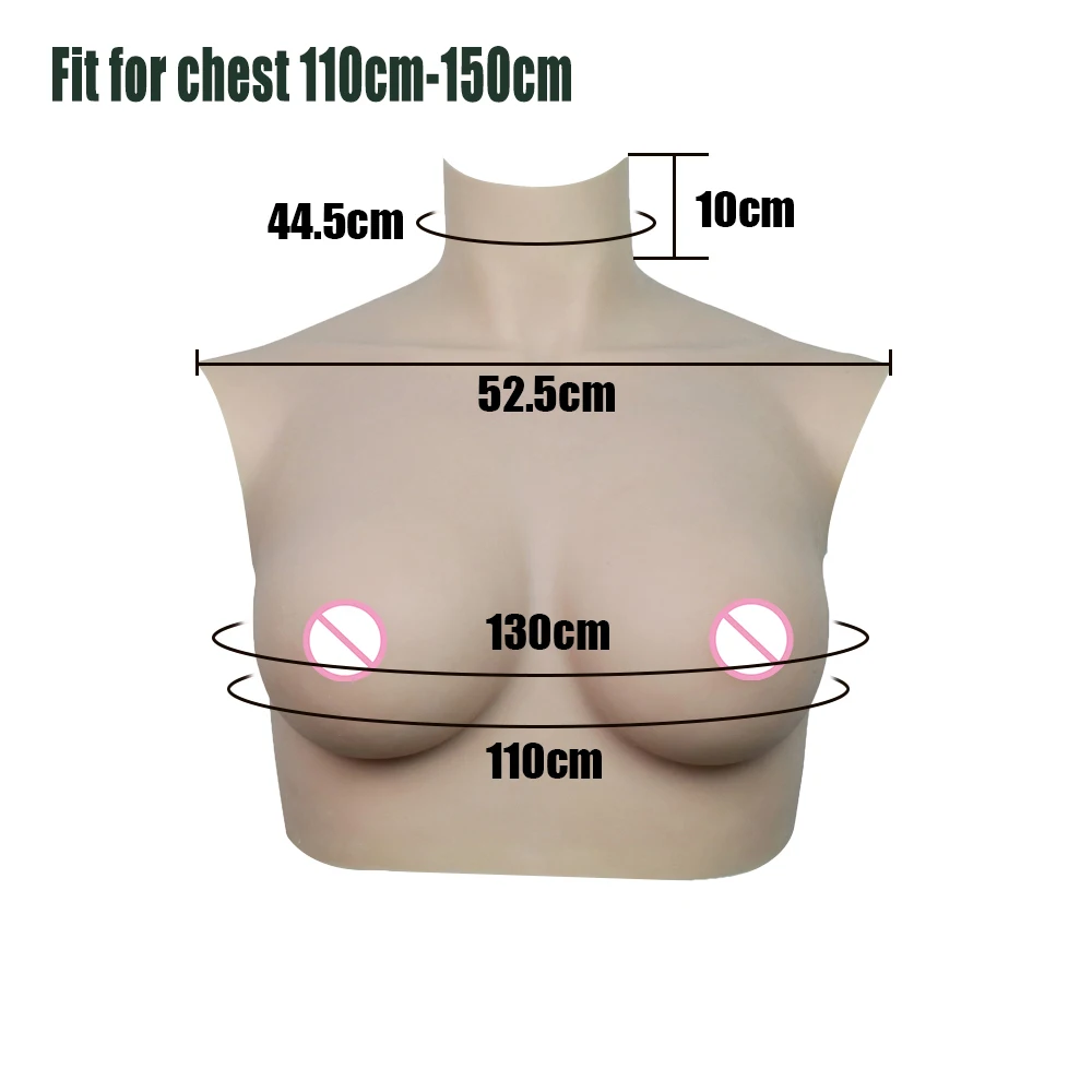 G Cup Realistic Silicone Chest Plate Suitable Transgender Ladyboys with Fake Breasts L Size Large Body and Wide Breasted Men