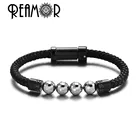 REAMOR Caprice серии съемные DIY Браслеты для мужчин и женщин черный 316l проволока из нержавеющей стали браслет Мода Dazzle крутые ювелирные изделия