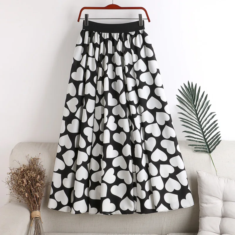 Юбка Женская приталенная длинная в форме сердца Повседневная Свободная