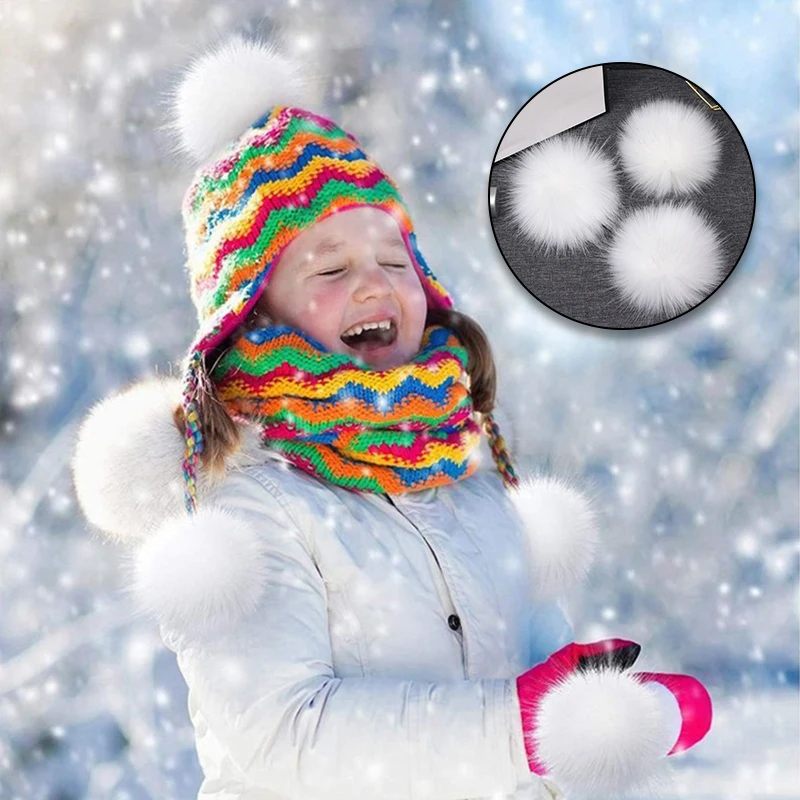 Шапка с помпоном из натурального Лисьего меха резинкой | Дом и сад