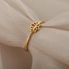 Кольцо женское, из нержавеющей стали, с цветком, винтажное, кольца с лотосом