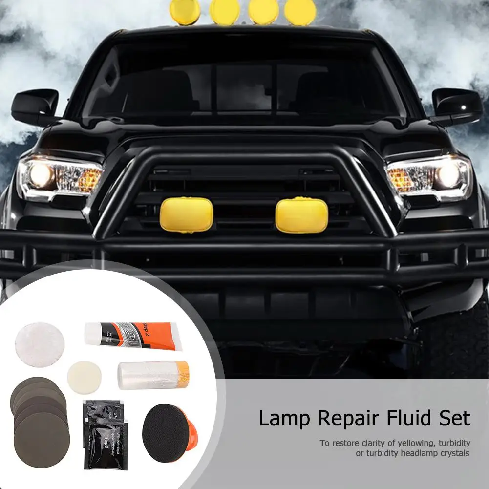 

Car Auto Headlight Restoration Brightener Kit DIY Improve Clarity Sand Polishing Protection Head Light Lamp Lens Polish
