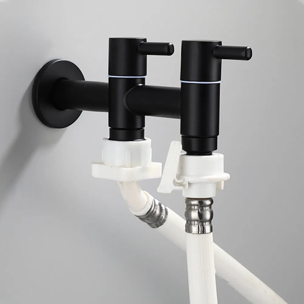 

1PC G1/2'' Tap Black Copper Finished Washing Machine Outdoor Garden Faucet Tap Water Bibcock For Bathroom Kitchen Balcony