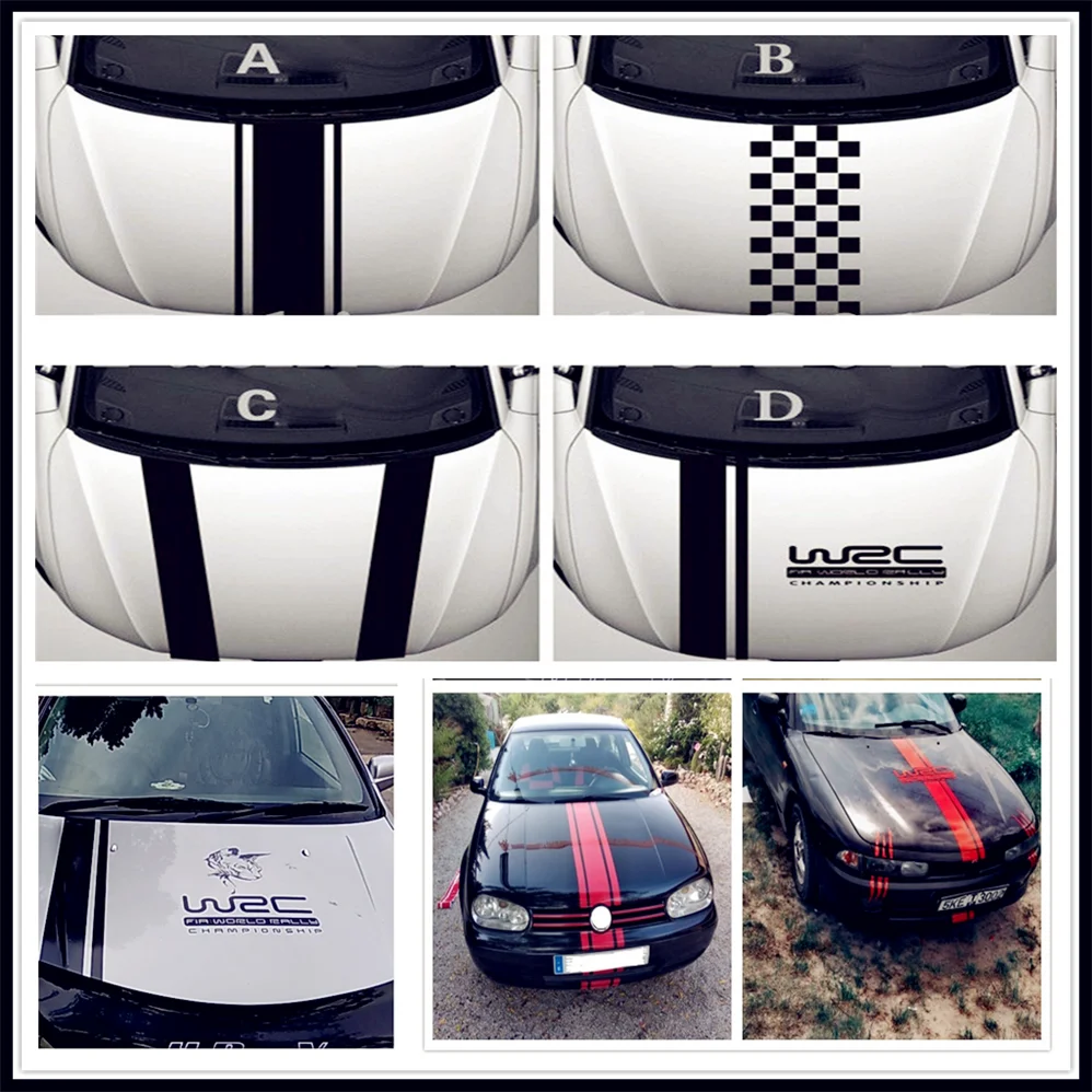 Капот автомобиля тела полоса виниловые обои наклеяка на гоночный автомобиль