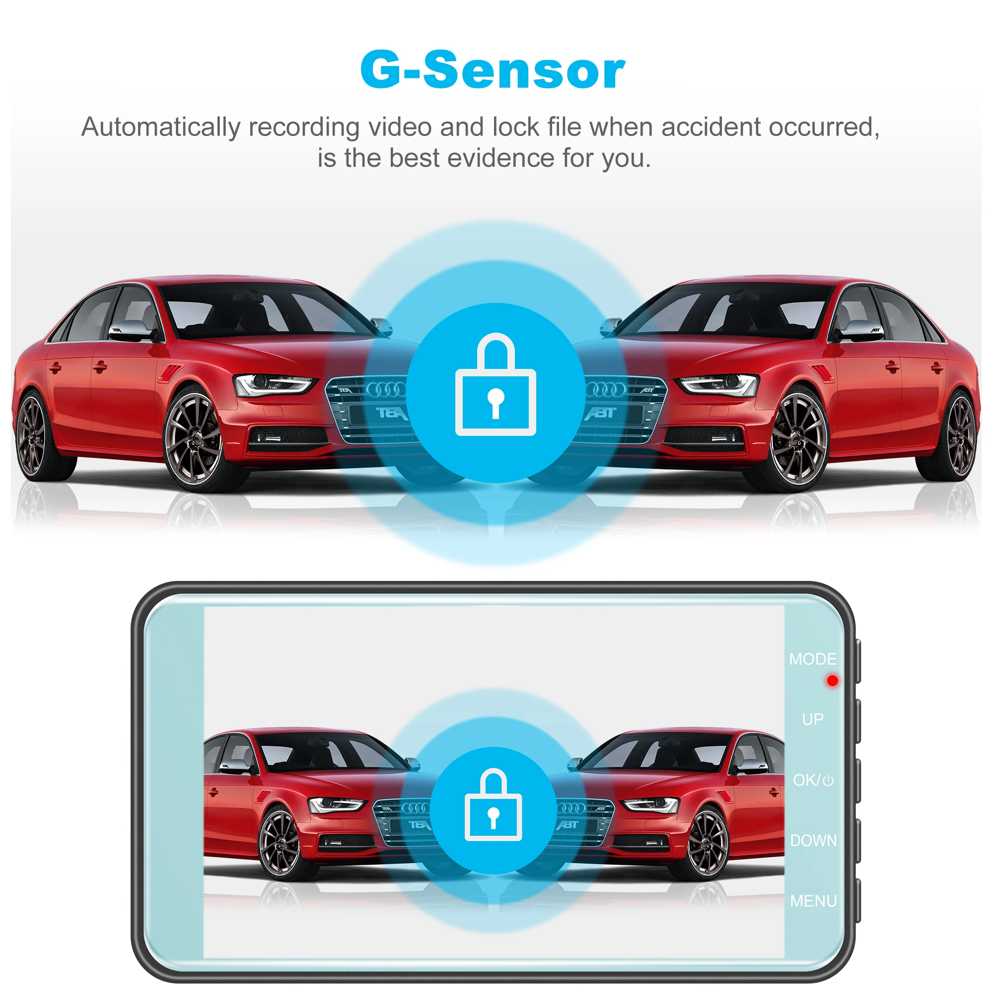 Зеркало-видеорегистратор автомобильная камера с камерой заднего вида двумя