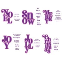 words combination series noel snow merry transparent clear stamps and cutting dies for diy scrapbooking cards crafts new