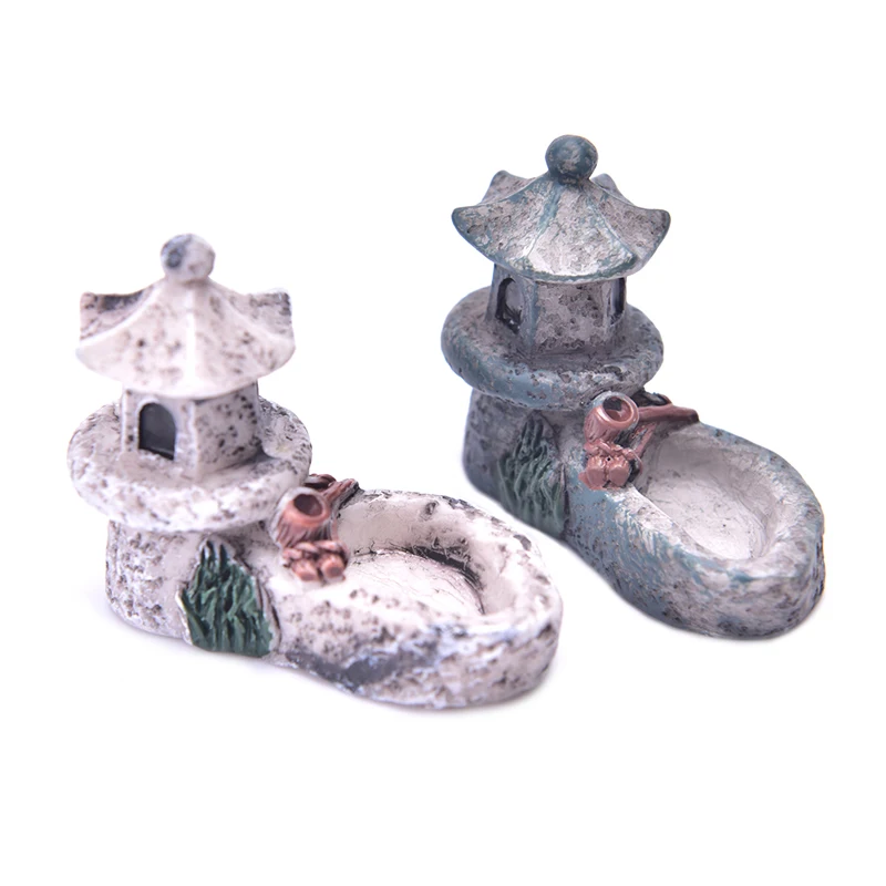 

New Hot！Mini Pool Tower Statue Resin Craft Home Decor Miniature Fairy Garden Decoration Accessories Figurine Dollhouse Decor