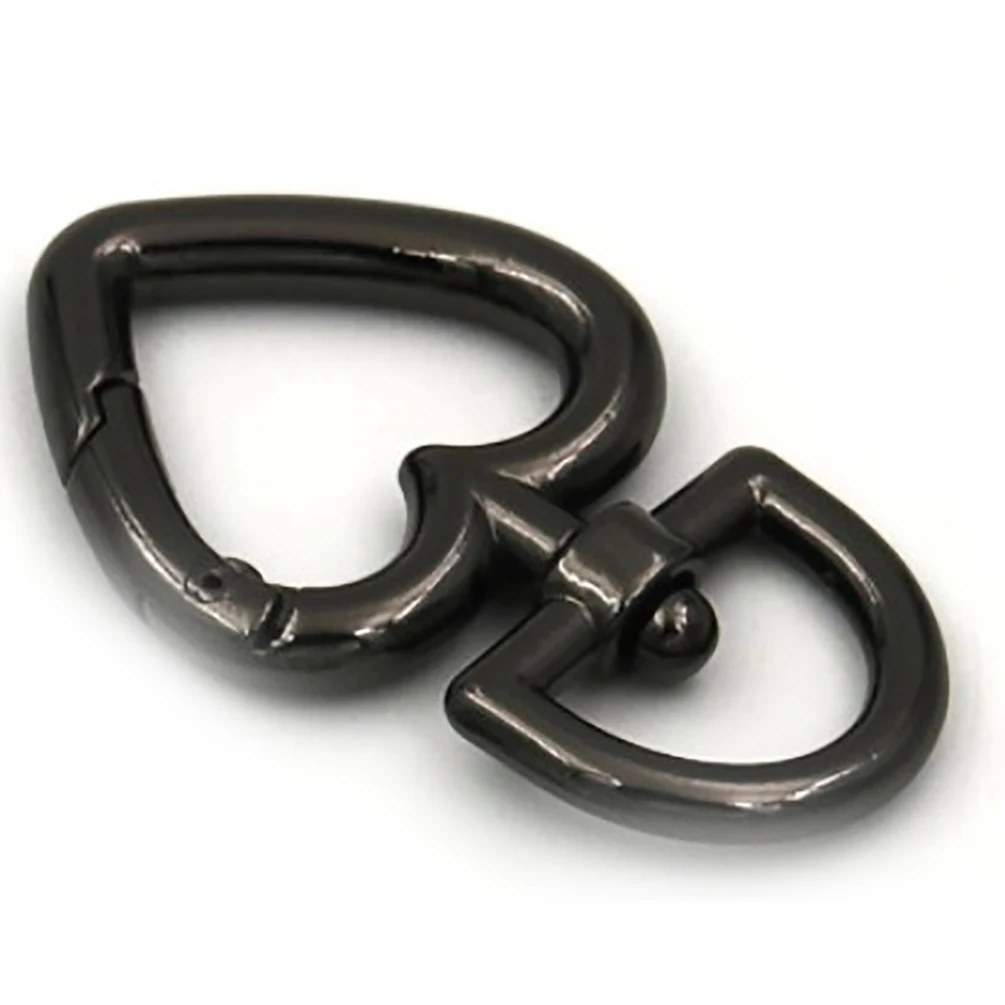 

25Pcs Metal Heart Shape Swivel Trigger Snap Hook Bag Charm Ornaments Clasps Spring Gate Clips for DIY Bag Belt Strap