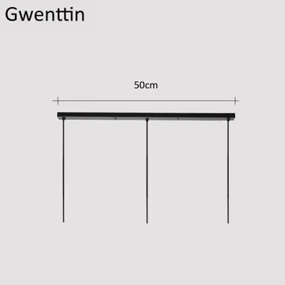Long Base L50cm Современное цветное стекло, подвесной светильник, светодиодная Золотая Подвесная лампа для гостиной, спальни, дома, лофт, промышленный декор, светильник - Цвет корпуса: Long Base L50cm