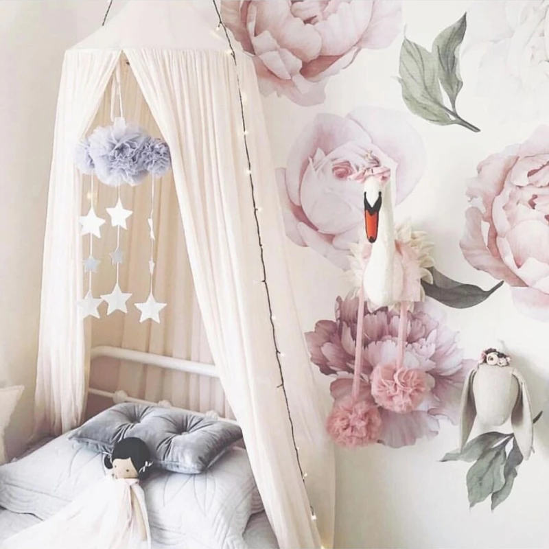 

Baby Nursery Ceiling Mobile Crib Clouds Stars Hanging Ornament DIY Net Yarn Kids Room Baby Home Shower Decoration Photo Props