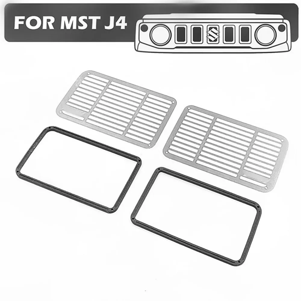 

Металлическая сетка из нержавеющей стали для заднего стекла, защитная сетка для MST J4 Jimny, деталь для модификации радиоуправляемого автомоби...