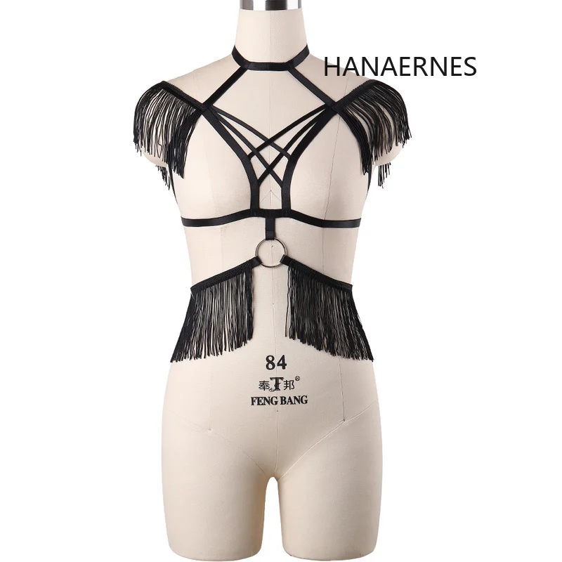 

HANAERNES Fashion Gothic Clothes Women Sock Garters Party Hot Dance Lingerie Adult Bustier Corsets leather garter plus size punk