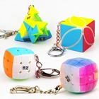 QiYi брелок серии волшебный куб 2x2x2 3x3x3 маленький хлеб желе кленовый лист снаряжение Пирамидка брелок с собой обучающие игрушки кубик рубик