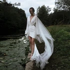 Современное короткое блестящее ТРАПЕЦИЕВИДНОЕ длинное свадебное платье без рукавов, свадебные платья для милой невесты, вечерние наряды на выпускной, платье, свадебное платье