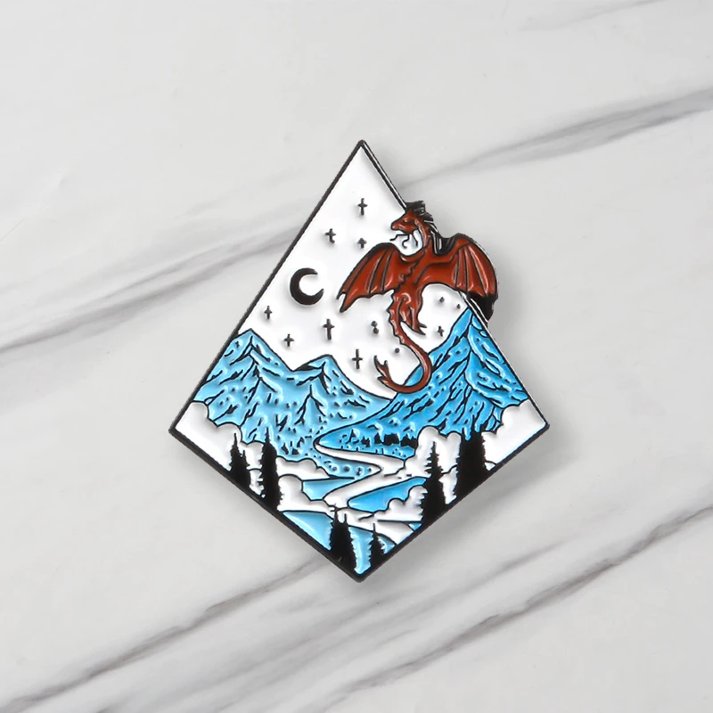 Тающий снег и лед в горах эмалевые броши булавки для одежды сумок ювелирных