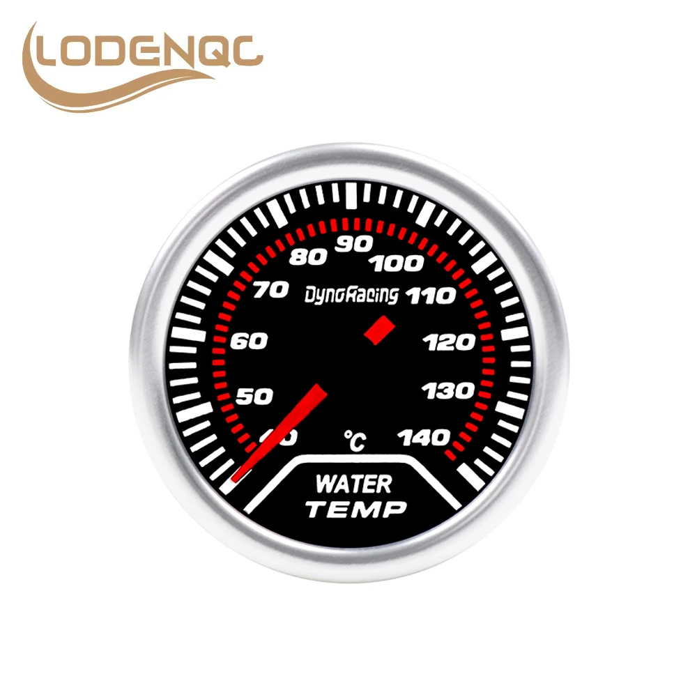 

Lodenqc Car Meter Water Temp Gauge 2" 52mm Smoke Lens 40-140 Celsius Pointer Water Temperature Gauge