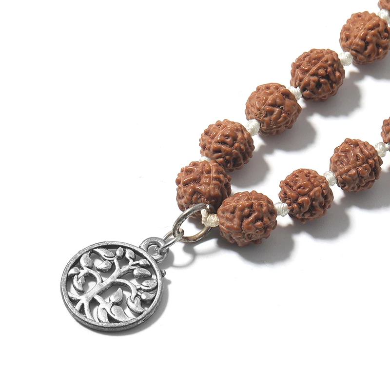 108 мала семена Бодхи Rudraksha бисер узел Древо жизни кулон медитация Йога