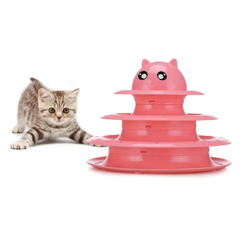 IQ Traning! Забавная игрушка для кошек игрушки интеллект тройной игровой диск мячи