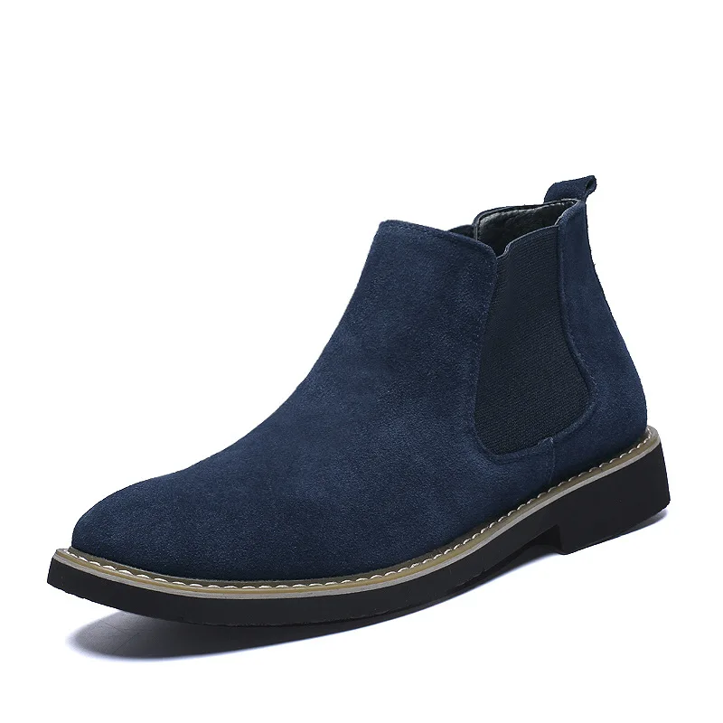 

Men's Fashion Ankle Boots, Winter Shoes, Casual Pointed Toe Leather Suede Chelsea Boots, Men's Short Boots, High-top Shoes