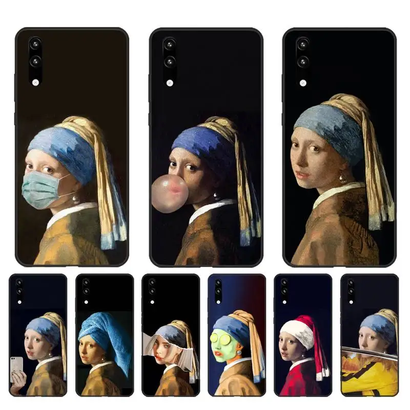 

YNDFCNB Girl With A Pearl Earring Vermeer Soft Phone Cover for Huawei Honor8X 8A 9 10 20 Lite 10i 20i 7A 7C P20 30 40 Lite