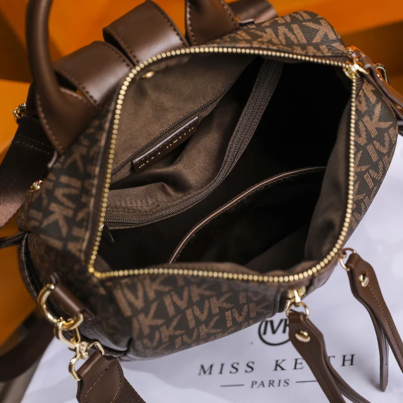 

New Women's Backpack Luxury PU Leather Backpack Cute Graceful School Bags Soft Leather Backpacks Vintage Female Shoulder Bags