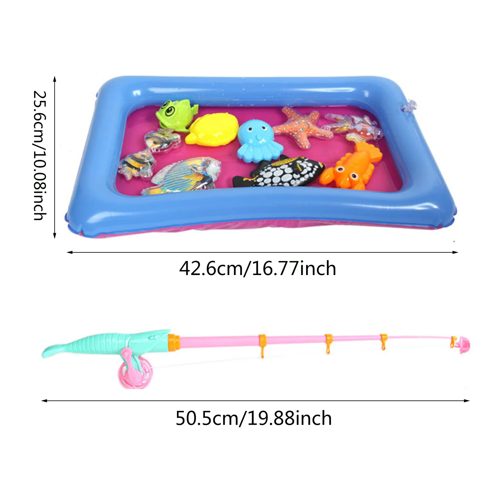 

Children Fishing Bath Toy Set Suit Magnetic Play Water Baby Swimming Pool Toys Fish Squaregift For Kids Indoor Education Toys