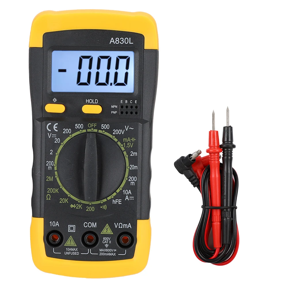 Цифровой мультиметр A830L тестер с ЖК дисплеем и функцией зуммера для измерения