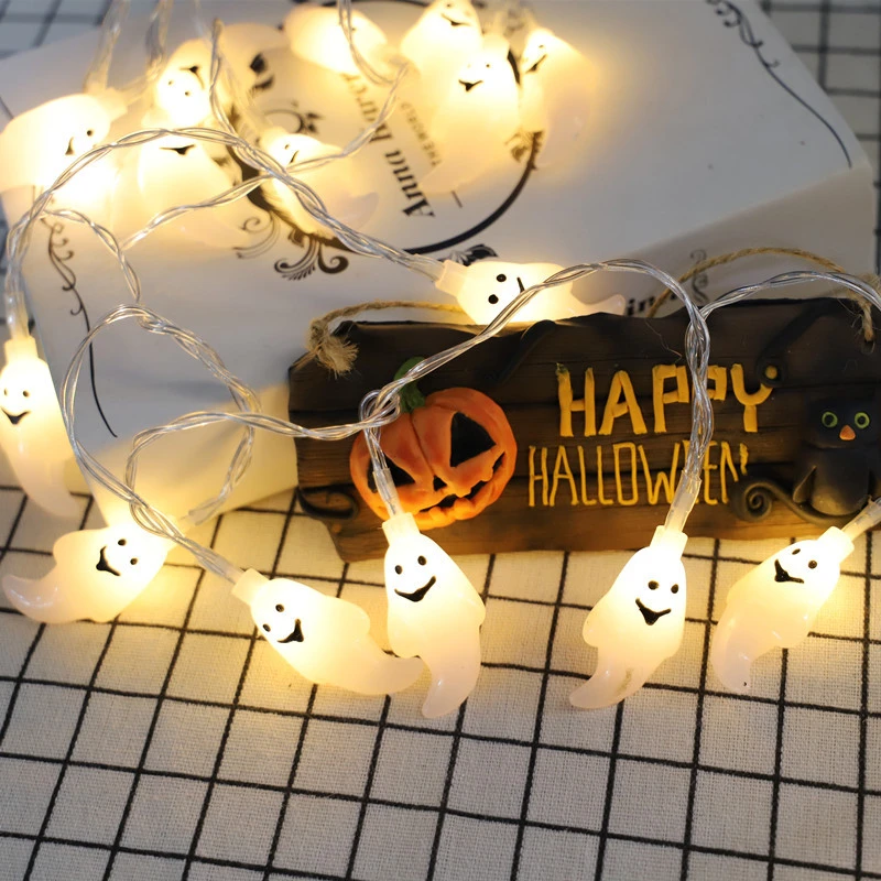 

8 Sets 1.5M/3M Halloween Baby Faces Dolls Ghost Lights String Lamp Holiday Party Decoration String Light Battery Operated X2
