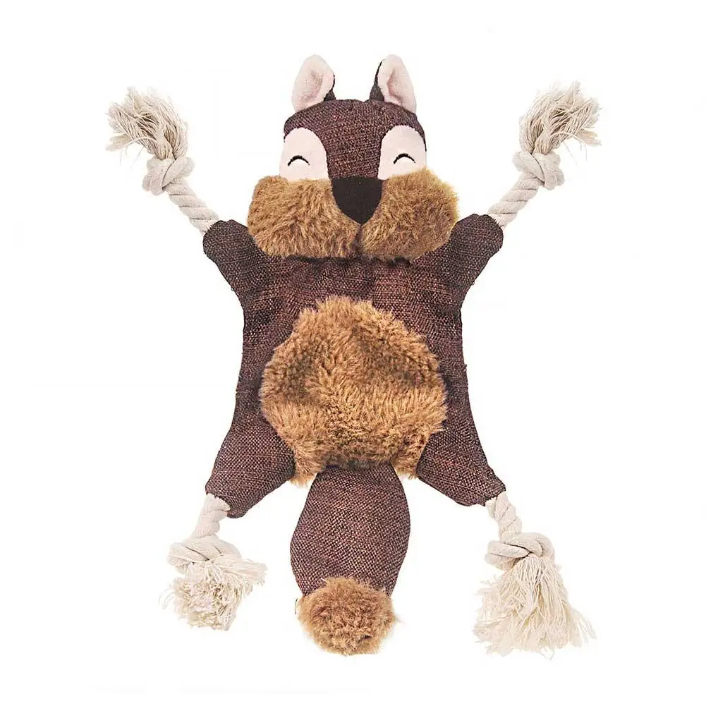 

Pet Cotton Rope Squeaky Toy Sounding Paper Crinkly Sound Fox Shaped Toy Rope For Dogs Cats Children's Plush Toys present