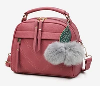 fashion tassel style pu leather lady messenger bag cute multifunctional lady handbag all match solid color lady shoulder bag