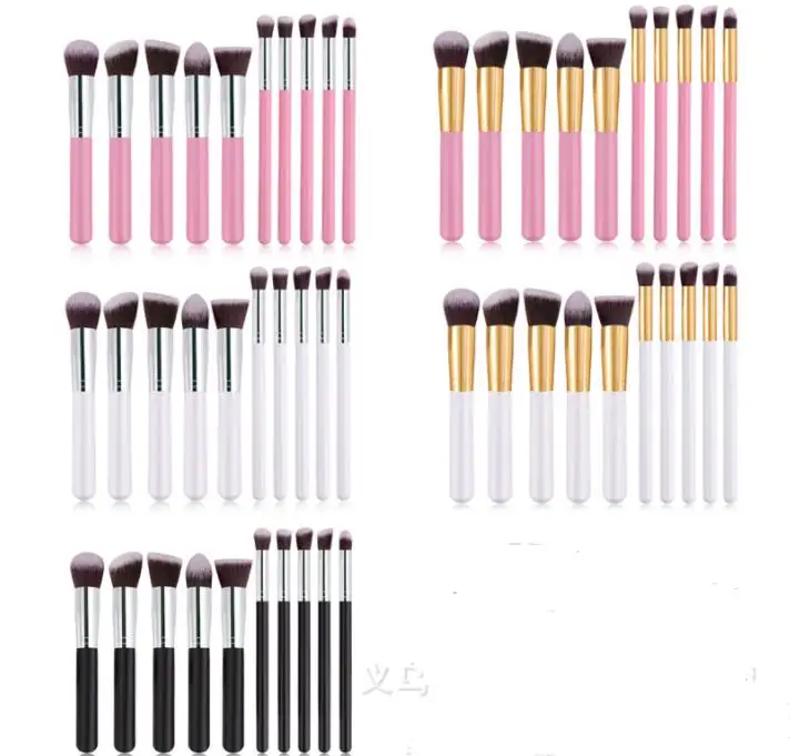 

10Pcs Makeup Brush Sets Tools Cosmetic Brush Foundation Eyeshadow Eyeliner Lip Powder Brush makeup tools SN1380