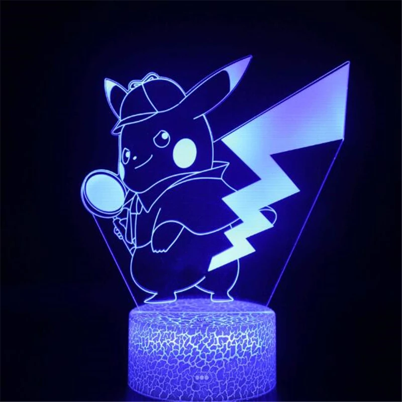 Одежда с изображением покемона Пикачу 3D лампа Аниме Драконий жемчуг