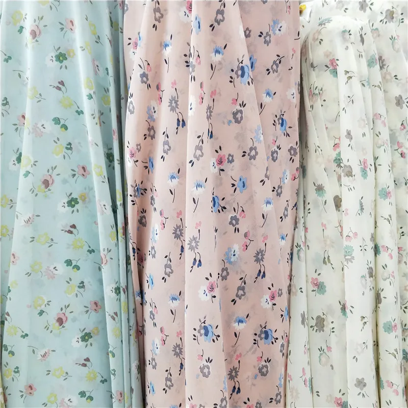 

New Printed Flower Chiffon Lovely Fabric Dress shirt skirt and trousers fabric