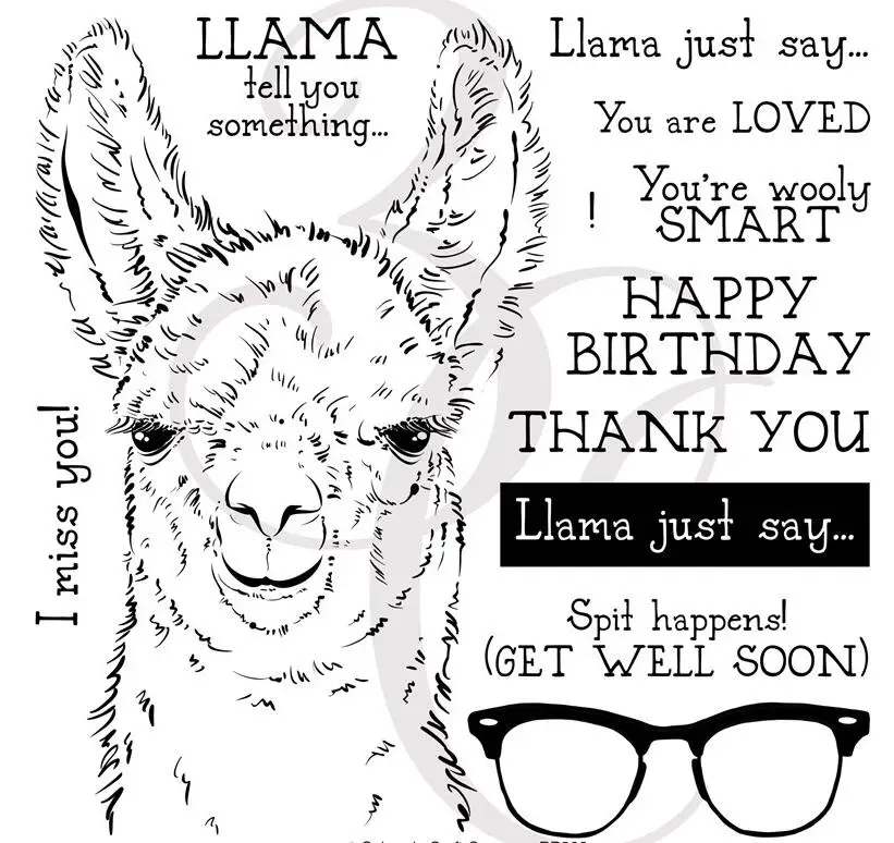 Прозрачный силиконовый штамп с овечкой/печать для скрапбукинга своими