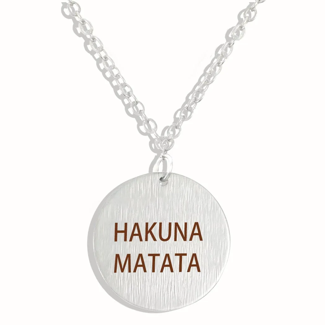 Ожерелье пословица Hakuna Matata ожерелье с подвеской в африканском стиле
