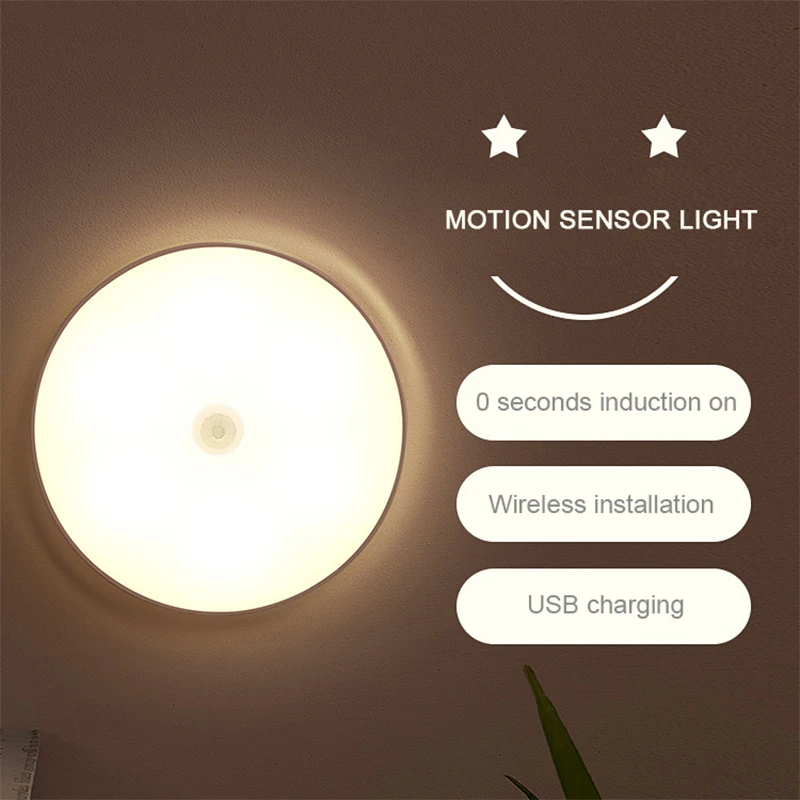 

Portable Children's Night Lights USB Charging Motion Sensor Light Wireless Wall Sconce Lamp For Home Corridor Aisle Toilet