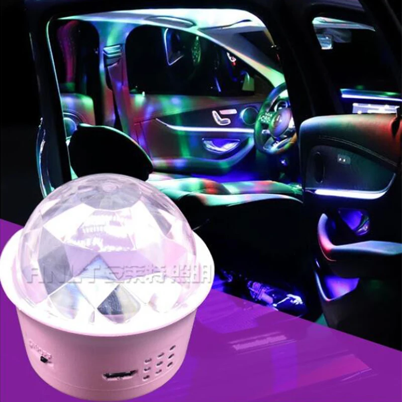 Миниатсветодиодный рная светодиодная волшебная лампа диско шар RGB для диджея