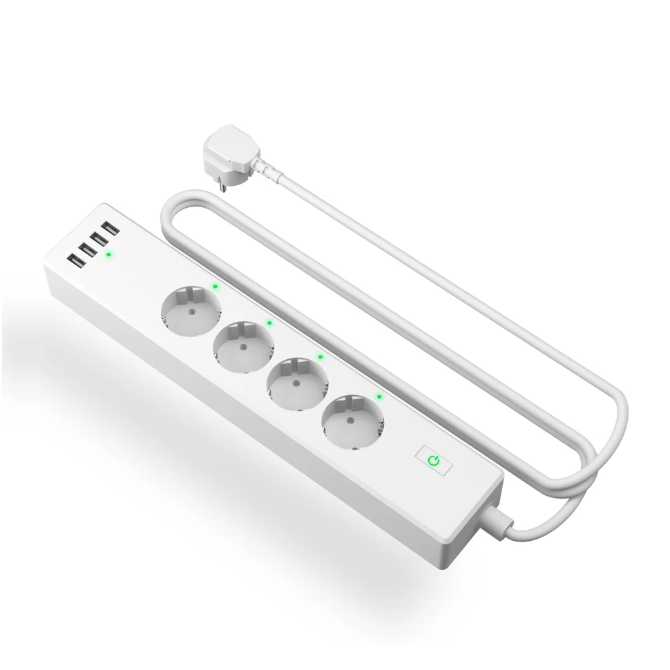 Smart WiFi Surge Protector,Power Strip, Alexa& Google Assistant& IFTTT Supported, App Remote Control Meross MSS425F EU/JP