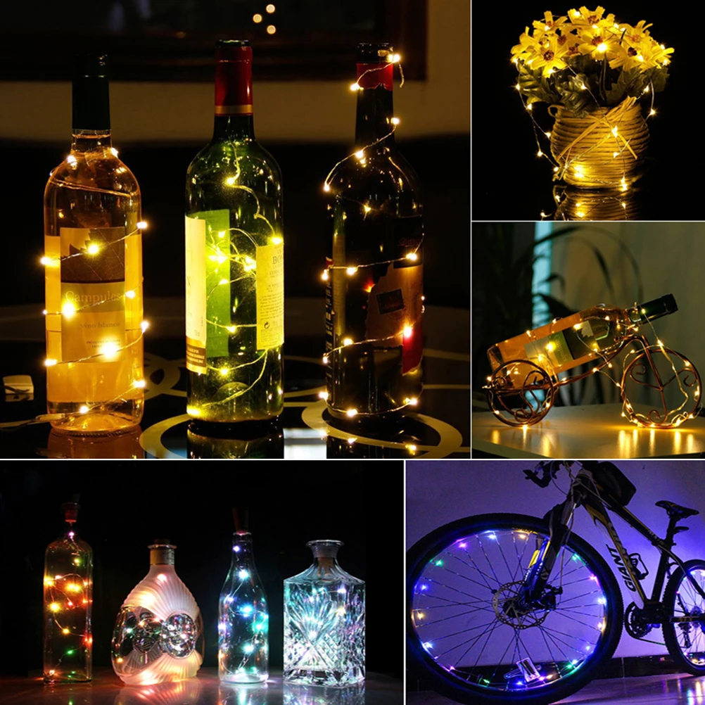 3 шт. 1 м 10 светодиодов цветной светильник медная проволока декоративный без