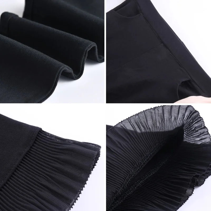 

Pants Women Soft Leisure Ankle-Length All-match Trendy Slim Elegant High Waist Students Spring Popular Patchwork Female Trouser