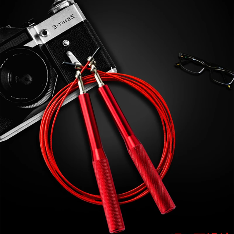 

Adult Fitness Bearing Skipping Jump Rope Handle Professional Student Racing Gym Training Workout Aluminum Alloy Rapid Speed Wire