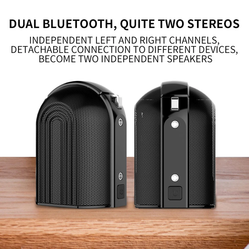 OVEVO D20 водонепроницаемый магнитный динамик bluetooth сплит-Тип USB мини беспроводной bluetooth динамик 2 шт