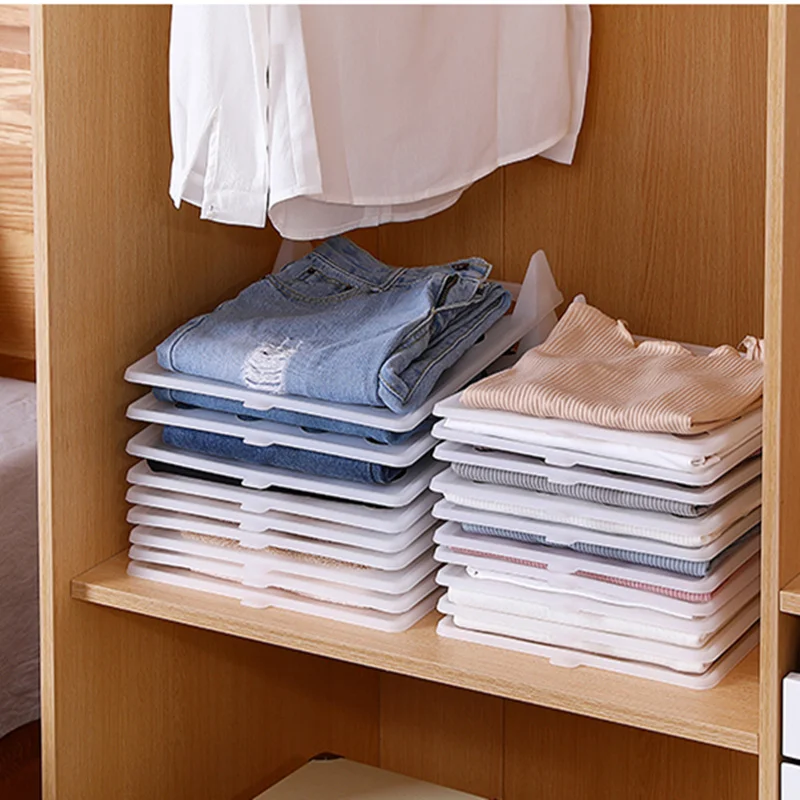 5 шт./компл. набор стеллажей для футболок простой органайзер отделки платья