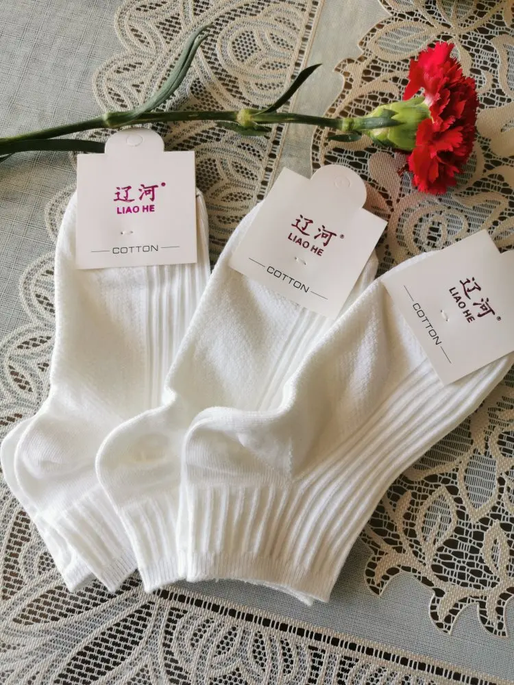 6 Pairs/Lot Cute socks women ankle socks white socks aesthetic socks cotton girls socks 92% cotton