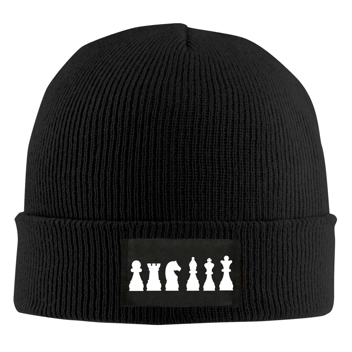 

Chess Pieces Beanie Hats For Men Women With Designs Winter Slouchy Knit Skull Cap