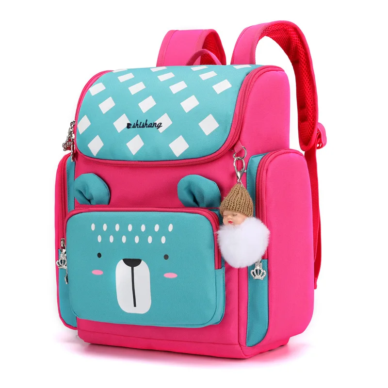 Модные детские школьные сумки для девочек, детский ортопедический портфель, розовые детские школьные рюкзаки с мультяшным рисунком, Mochila ...