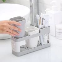 bathroom toothbrush toothpaste holder case electric shaving makeup brush dispenser holder organizer accessories storage